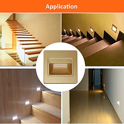 Universal 5W Induction du corps humain Économie d'énergie Lumière LED Escalier Marche Lumière Marche Pied Lampe Type 86 Hôtel Encastré (lumière blanche)