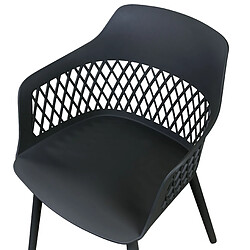 Beliani Chaise de salle à manger Set de 2 Noir ALMIRA pas cher