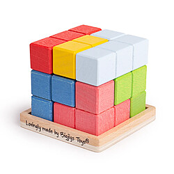 Bigjigs Toys Jouet Lock-a-Cube en bois