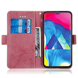 Wewoo Housse Coque Etui en cuir multifonctionnel avec rabat horizontal fente pour carte et support Galaxy M10 rose pas cher