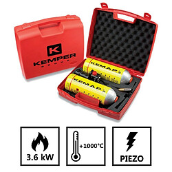 Chalumeau gaz KEMPER KIT 2 bouteilles Propane + Lampe à souder Professionnelle