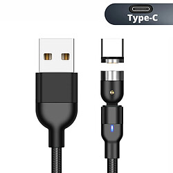 Câble USB magnétique fiche USB Type-C 1 m MCE474 Maclean Noir