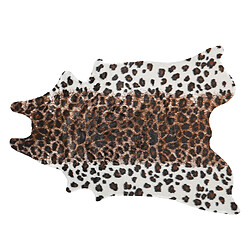 Beliani Tapis imitation peau de leopard 130 x 170 cm marron et blanc BOGONG