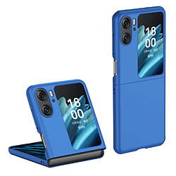 Htdmobiles Coque pour Oppo Find N2 Flip 5G - housse etui rigide 360 integrale (avant et arriere) - BLEU FONCE