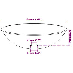 Avis vidaXL Lavabo Verre trempé 42 cm Transparent