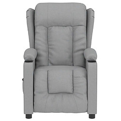 Avis vidaXL Fauteuil électrique de massage Gris clair Tissu