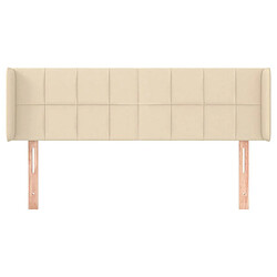 Avis Maison Chic Tête de lit scandinave avec oreilles,meuble de chambre Crème 147x16x78/88 cm Tissu -MN74660