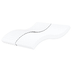 vidaXL Matelas en mousse blanc 200x200 cm dureté H2 H3