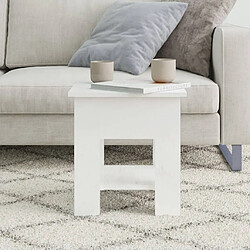 Avis Maison Chic Table basse,Table Console Table d'appoint, Table pour salon Blanc brillant 40x40x42 cm Bois d'ingénierie -MN34200