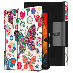 Etui en PU impression de motifs avec support papillon pour votre Lenovo Yoga Smart Tab 10.1/Tab 5 YT-X705