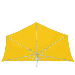 Acheter Mendler Parasol semi-circulaire Parla, demi-parasol balcon, UV 50+ polyester/alu 3kg ~ 300cm jaune sans support