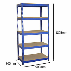 Acheter Monstershop 3 x Etagères 90 cm & 1 Etabli de Travail Bleu - Q-Rax