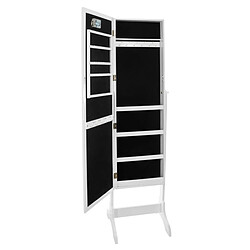 Avis Pegane Armoire à bijoux LED blanche - L. 34 x H. 117 cm