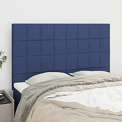 Maison Chic Lot de 4 Têtes de lit design pour chambre - Décoration de lit Bleu 72x5x78/88 cm Tissu -MN86987