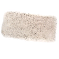 Acheter 80x50cm tapis en peau de mouton shaggy doux tapis tapis non hangar 5cm pile blanc gris