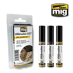 Mig Jimenez Ammo Peintures Oilbrusher Soil Colors Set