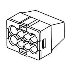 borne de connexion - automatique - 8 entrées - 0.5 à 2.5 mm2 - noire - boite de 50 - bizline 103408