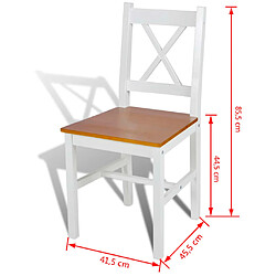 Acheter vidaXL Chaises à manger lot de 6 blanc pinède