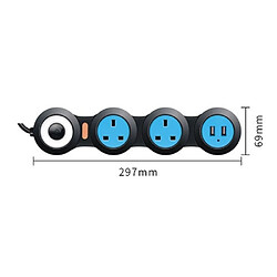 Wewoo Carte de câblage enfichable pour charge de connexion rotative Creative Towline Board 13A avec prise USBprise anglaiseprise 3 bits Noir