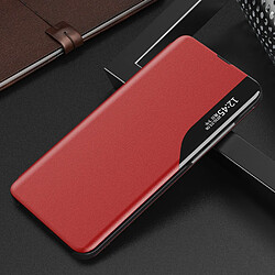 Ozzzo eco cuir view coque etui elegant avec couvercle rabatterie et fonction stand xiaomi redmi note 11 pro+ 5g (chine) / 11 pro 5g (chine) / mi11i hypercharge / poco x4 nfc 5g rouge