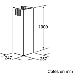 Extension de cheminée 100 ou 144.5cm inox - lz12250 - SIEMENS