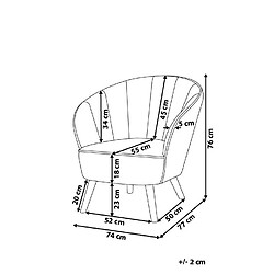 Avis Beliani Fauteuil DALA Velours Rose