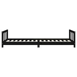 Maison Chic Lit simple Cadre de lit pour enfants,Lit d'Enfant Moderne noir 90x200 cm bois de pin massif -MN12721 pas cher