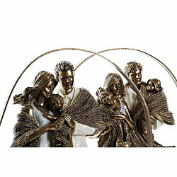 Figurine Décorative DKD Home Decor Famille Métal Cuivre Résine Moderne Couple (28 x 8,5 x 27 cm) (2 Unités)