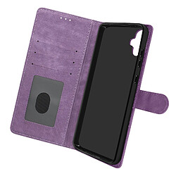 Avizar Etui pour Samsung Galaxy A05 Simili Cuir Effet Brossé Dragonne Violet