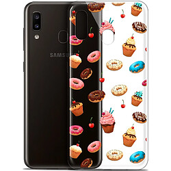 Caseink Coque Pour Samsung Galaxy A20 (6.4 ) [Gel HD Collection Foodie Design Donuts - Souple - Ultra Fin - Imprimé en France]