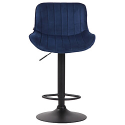 Non Tabouret de bar Lentini velours noir