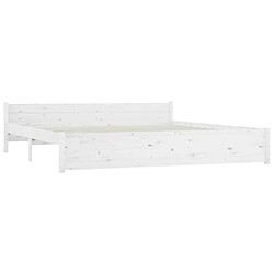 Maison Chic Lit adulte - Cadre de lit avec tiroirs,Structure du lit Contemporain Blanc 200x200 cm -MN56739 pas cher