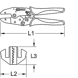 KS Tools - Pince à sertir câblage 6-16mm²