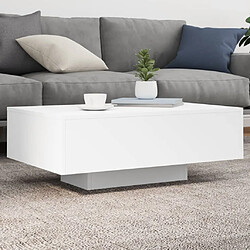 Maison Chic Table basse pour salon | Table à café avec lumières LED blanc 85x55x31 cm -GKD44349