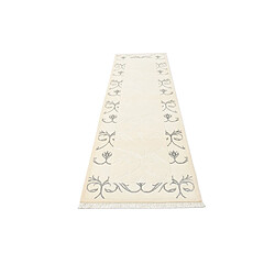 Avis Vidal Tapis de couloir en laine 297x79 beige Darya