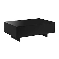 Table Basse de Salon Braunschweig 85 x 55 x 31 cm Noir Brillant [en.casa]