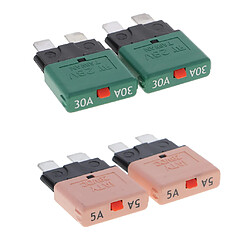 4pcs 28v 30a + 5a mini-lame auto bateau voiture camion fusibles disjoncteur manuel