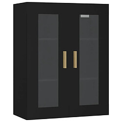 Maison Chic Armoire murale suspendue,Meuble de Rangement pour salon,cuisine Noir 69,5x34x90 cm -MN93697