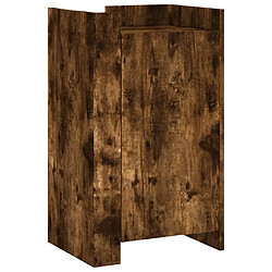 vidaXL Buffet chêne fumé 45x35x75 cm bois d'ingénierie