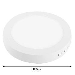 Avis Wewoo Dalle LED blanc Voyant rond chaud de 18W LED, flux lumineux: 1480lm, diamètre: 22.5cm