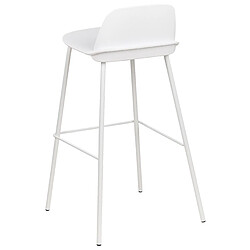 Beliani Tabouret de bar Blanc MORA pas cher