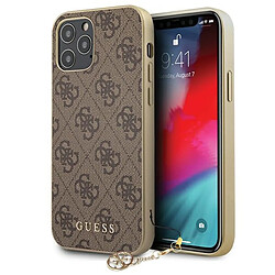 Guess Maroquinerie guess guhcp12mgf4gbr iphone 12/12 pro 6,1" brazowy/marron coque dur 4g charms collection