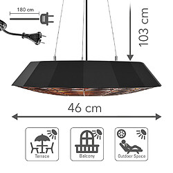 Acheter TROTEC Radiant suspendu design IR 2010 SC, chauffage d'extérieur, chauffage de terrasse, chauffage d'appoint