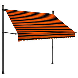 Maison Chic Auvent manuel rétractable,Store manuel de porte avec LED 200 cm Orange et marron -GKD54309