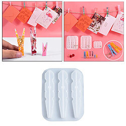 Acheter Clip Silicone Résine Moules Bricolage Vêtements Broche Moulage Moule Pince à Linge 5.1x4.3x1.1 CM