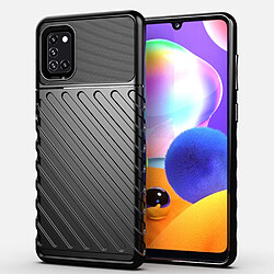 Coque en TPU texture sergé souple noir pour votre Samsung Galaxy A31