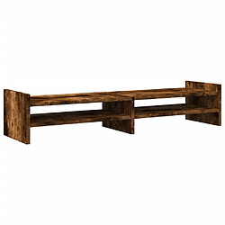 vidaXL Support de moniteur chêne fumé 100x27x20 cm bois d'ingénierie