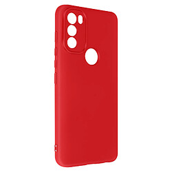 Avizar Coque Motorola Moto G71 5G Semi-rigide Soft-touch Fine rouge