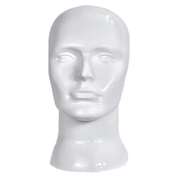 PVC Homme Mannequin Tête Modèle Chapeau Perruque Présentoir Support De Rack Support Blanc