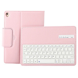 Wewoo Clavier QWERTY rose pour iPad Pro 9.7 pouces / Air 2 / Air séparable ABS Bluetooth + Litchi Texture horizontale Flip étui en cuir avec support